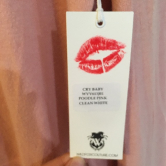 NEW V RARE Wildfox S Cry Baby pink top long sleeve - Picture 8 of 8